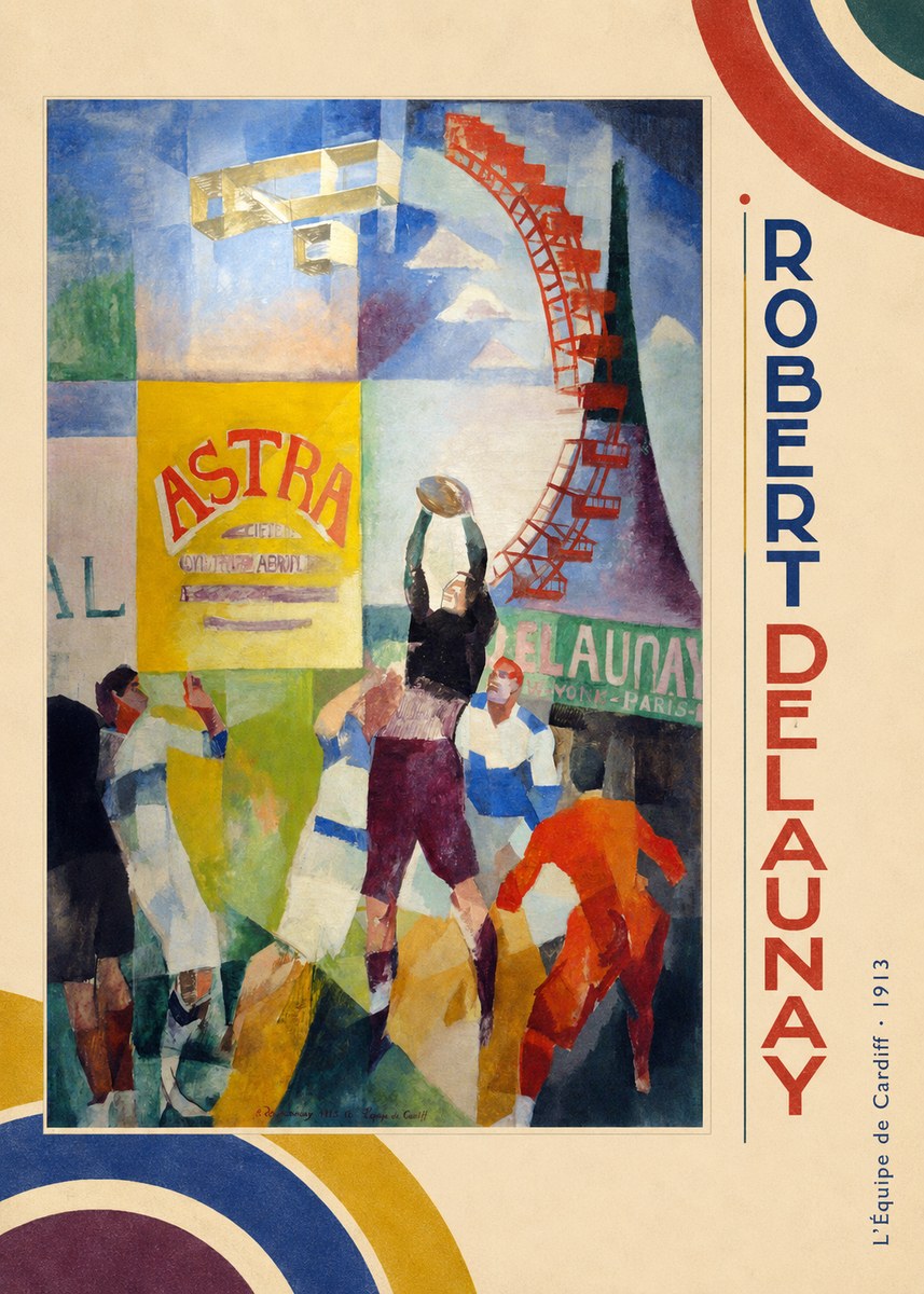 Robert Delaunay L'équipe De Cardiff - 1913 No2 - Poszter