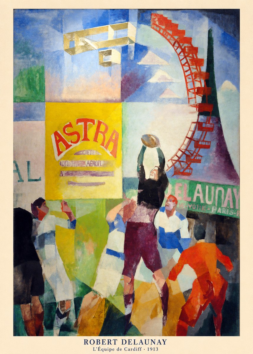Robert Delaunay L'équipe De Cardiff - 1913 No5 - Poszter
