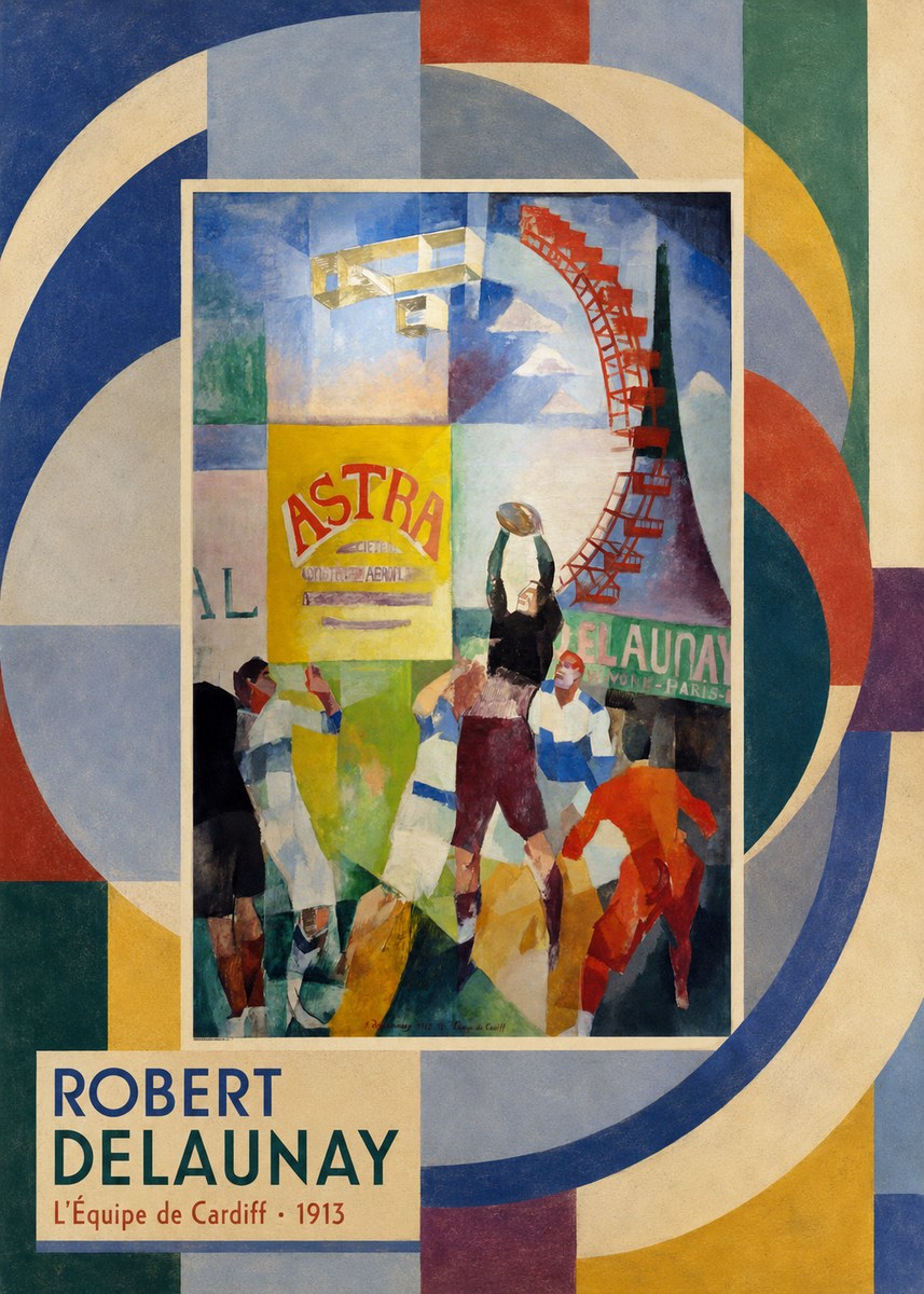 Robert Delaunay L'équipe De Cardiff - 1913 No6 - Poszter