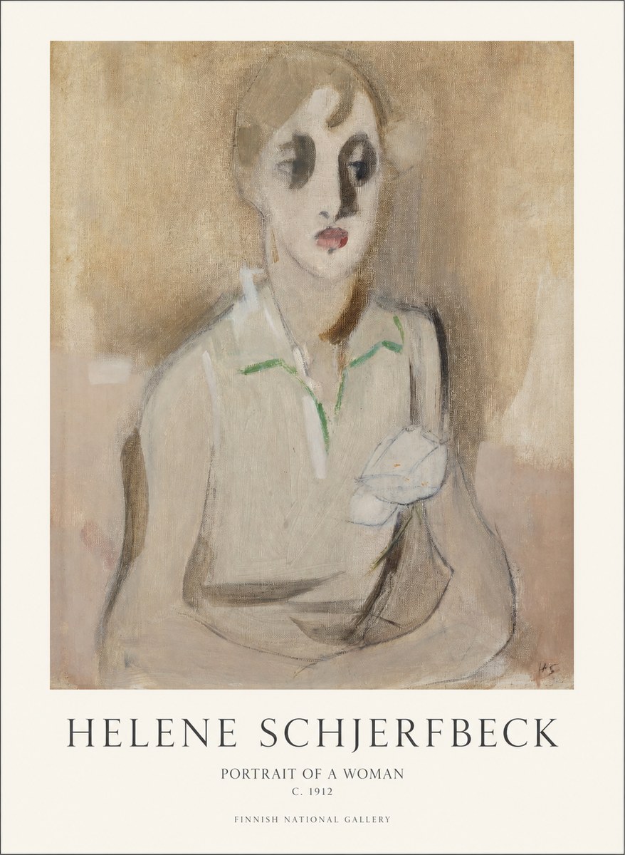 Helene Schjerfbeck Portrait of a Woman I No1 - Poszter