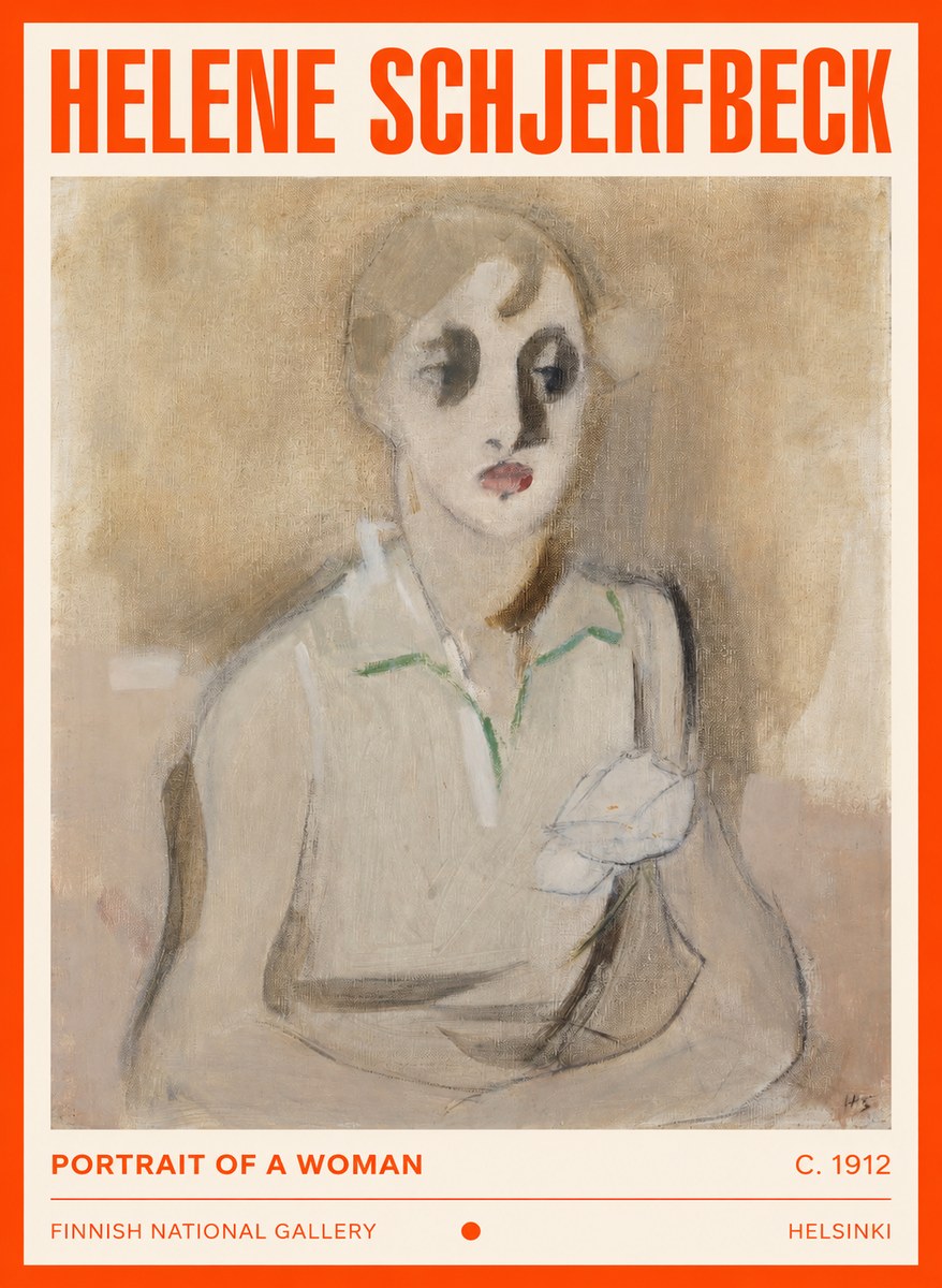 Helene Schjerfbeck Portrait of a Woman I No2 - Poszter
