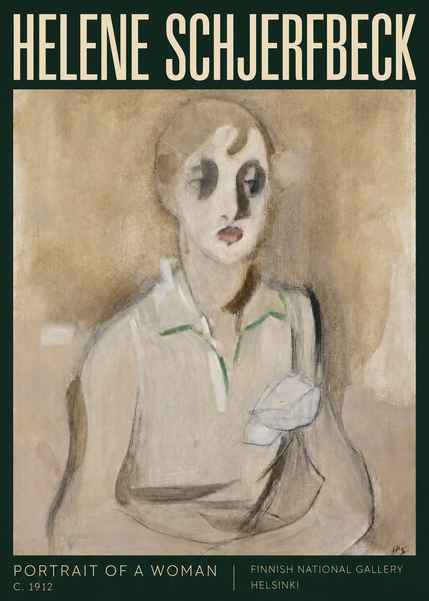 Helene Schjerfbeck Portrait of a Woman I No4 - Poszter
