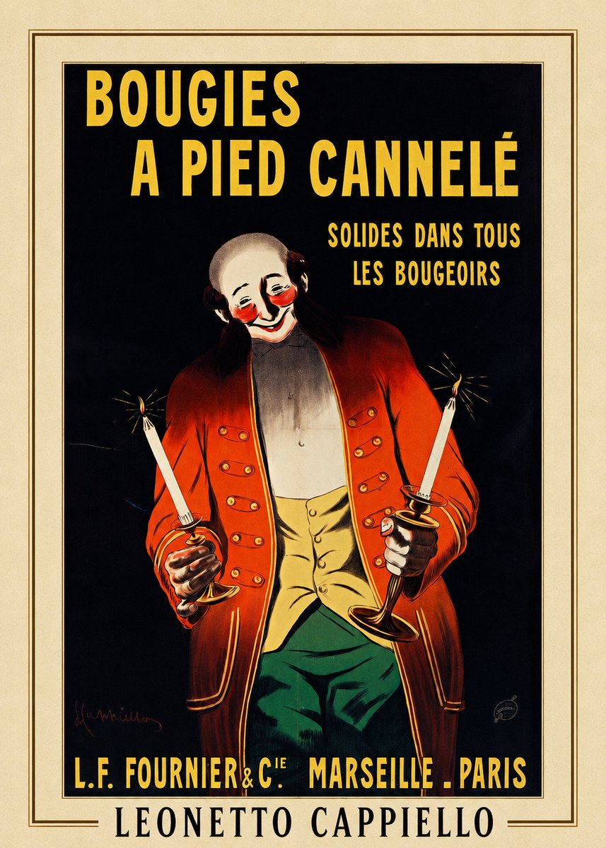 Leonetto Cappiello Bougies a Pied Cannelé No3 - Poszter