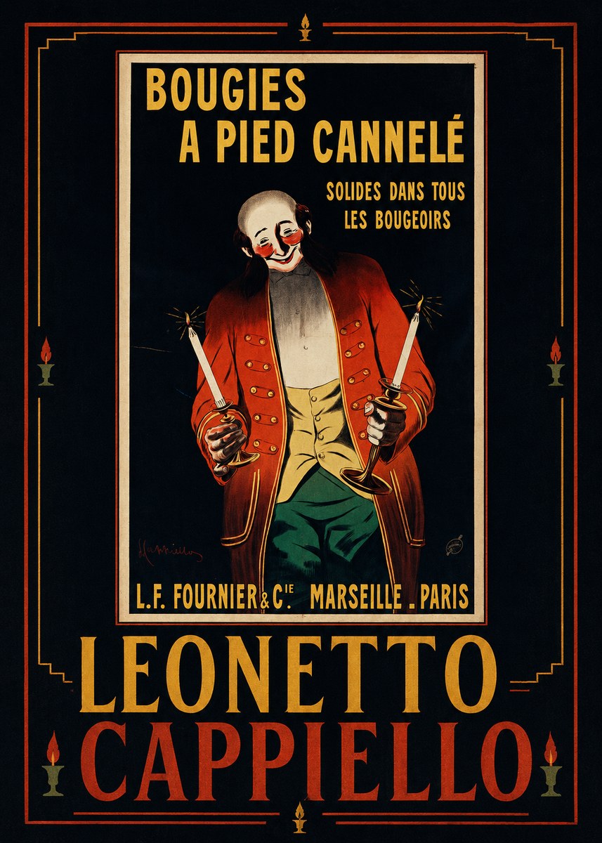 Leonetto Cappiello Bougies a Pied Cannelé No5 - Poszter
