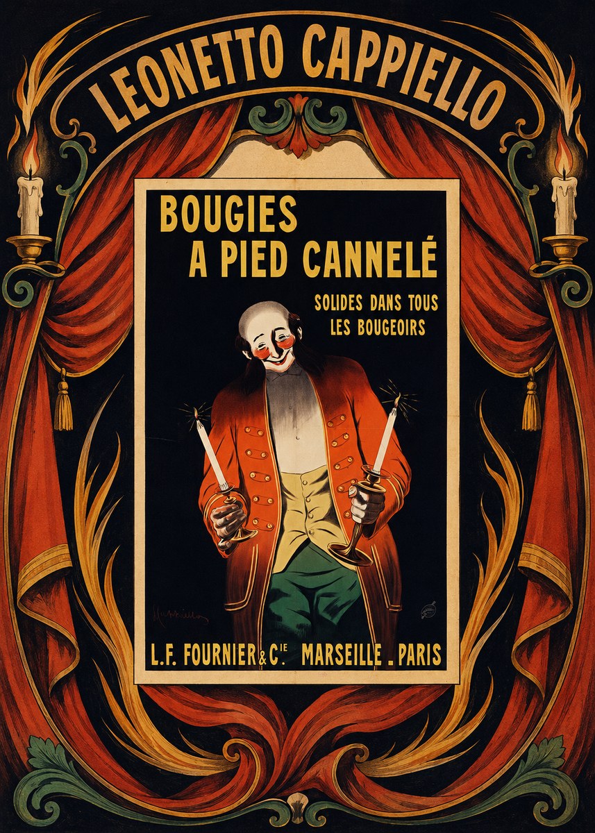 Leonetto Cappiello Bougies a Pied Cannelé No6 - Poszter