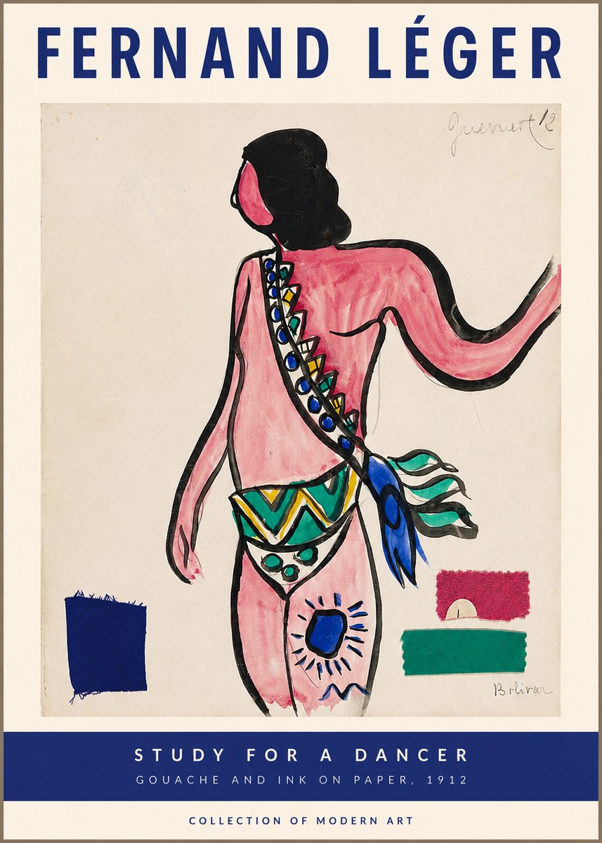 Fernand Léger Costume Design for 'Bolívar' No2 - Poszter