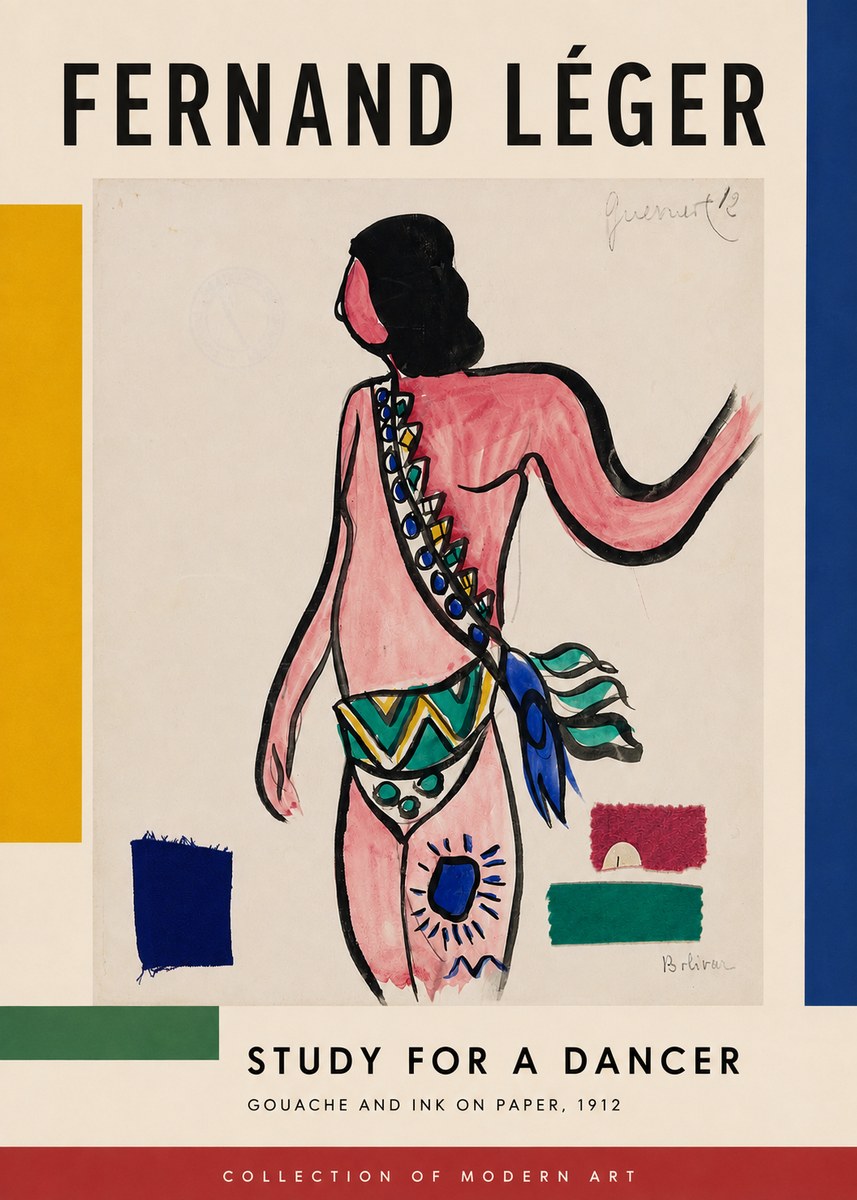 Fernand Léger Costume Design for 'Bolívar' No3 - Poszter