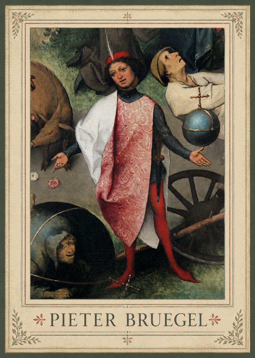 Pieter Bruegel Netherlandish Proverbs II No1 - Poszter
