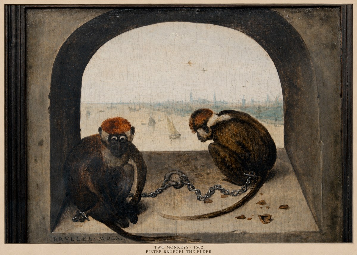 Pieter Bruegel Two Monkeys II No5 - Poszter