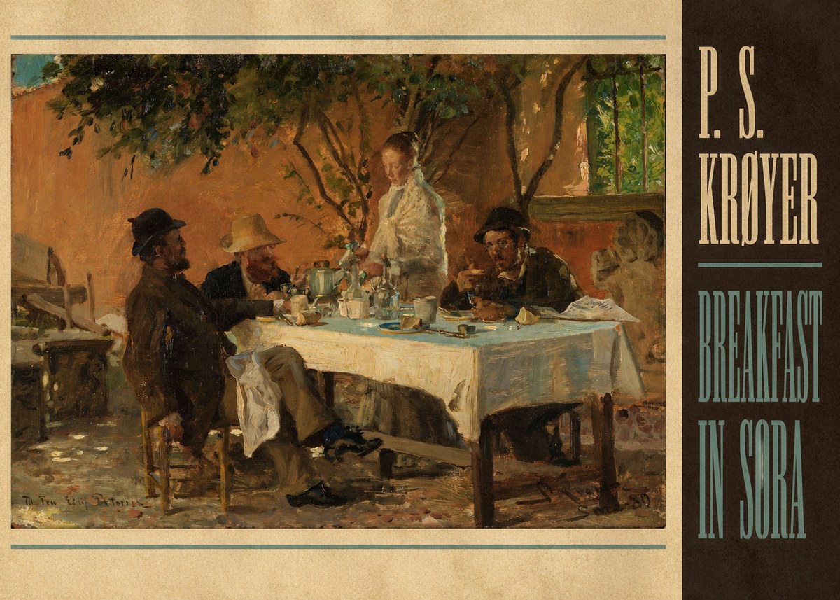 P.S. Krøyer Breakfast in Sora No4 - Poszter