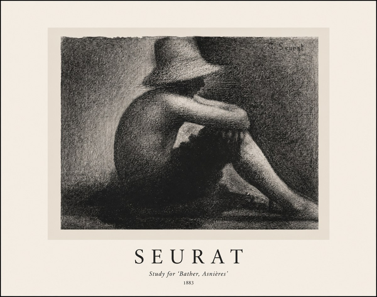 Seurat Study for 'Bather, Asnières' No1 - Poszter