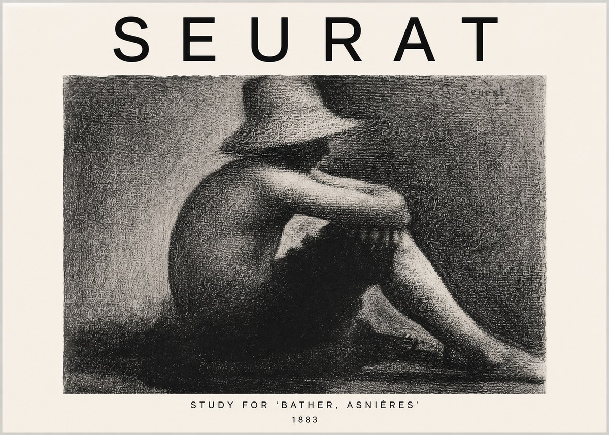 Seurat Study for 'Bather, Asnières' No3 - Poszter