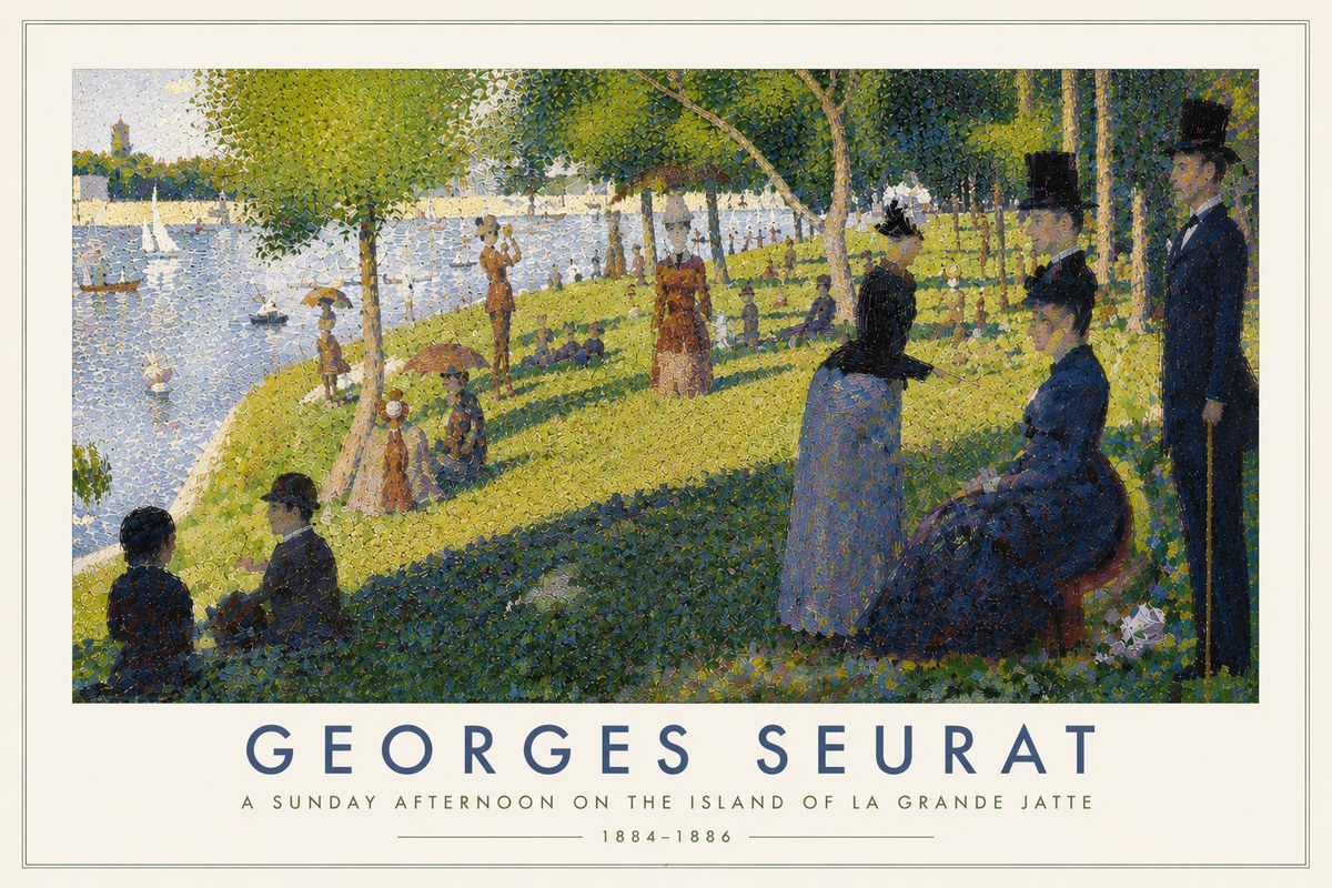 Seurat A Sunday Afternoon on the Island of La Grande Jatte I No6 - Poszter