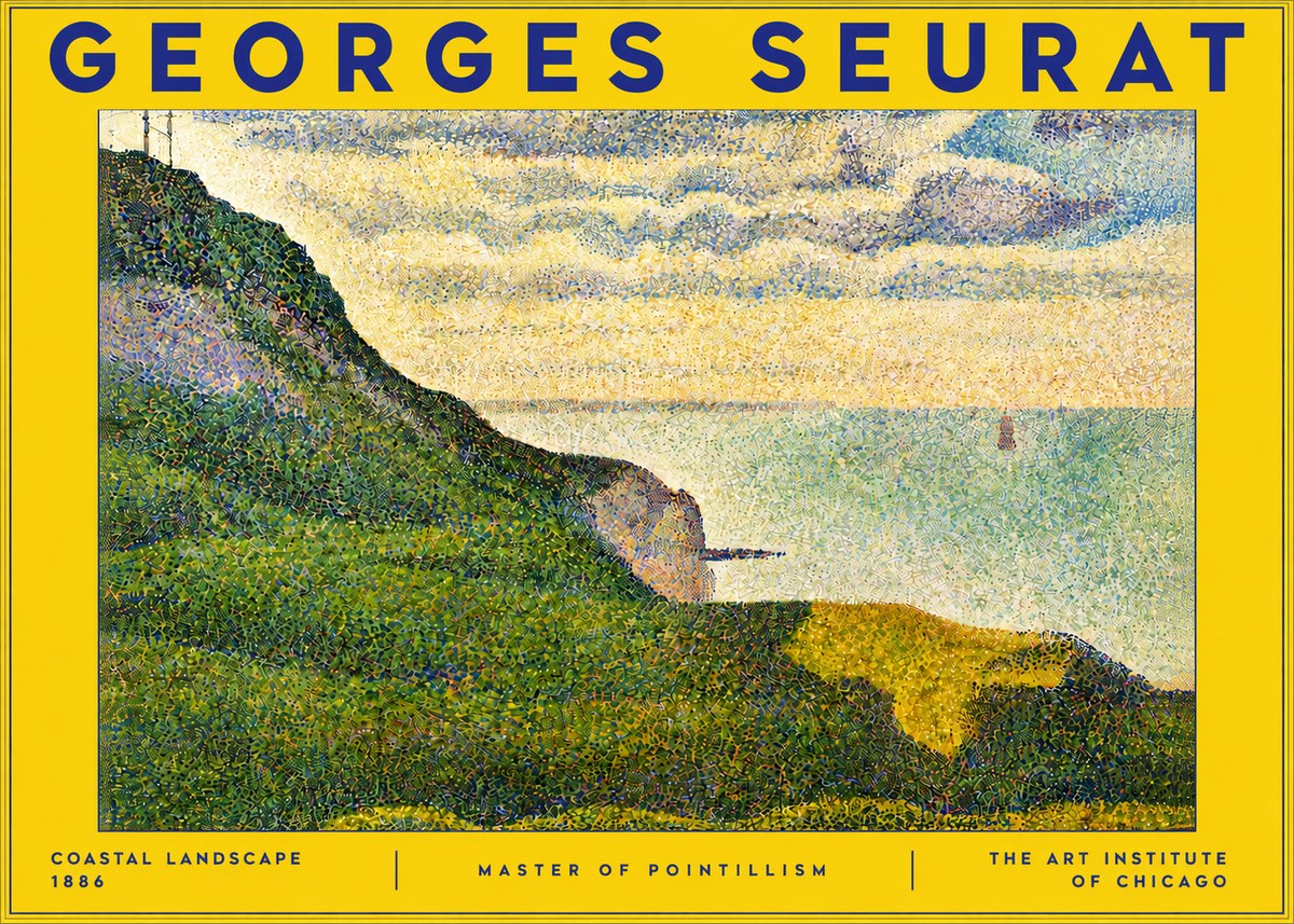 Seurat Coastal Landscape, 1886 No6 - Poszter