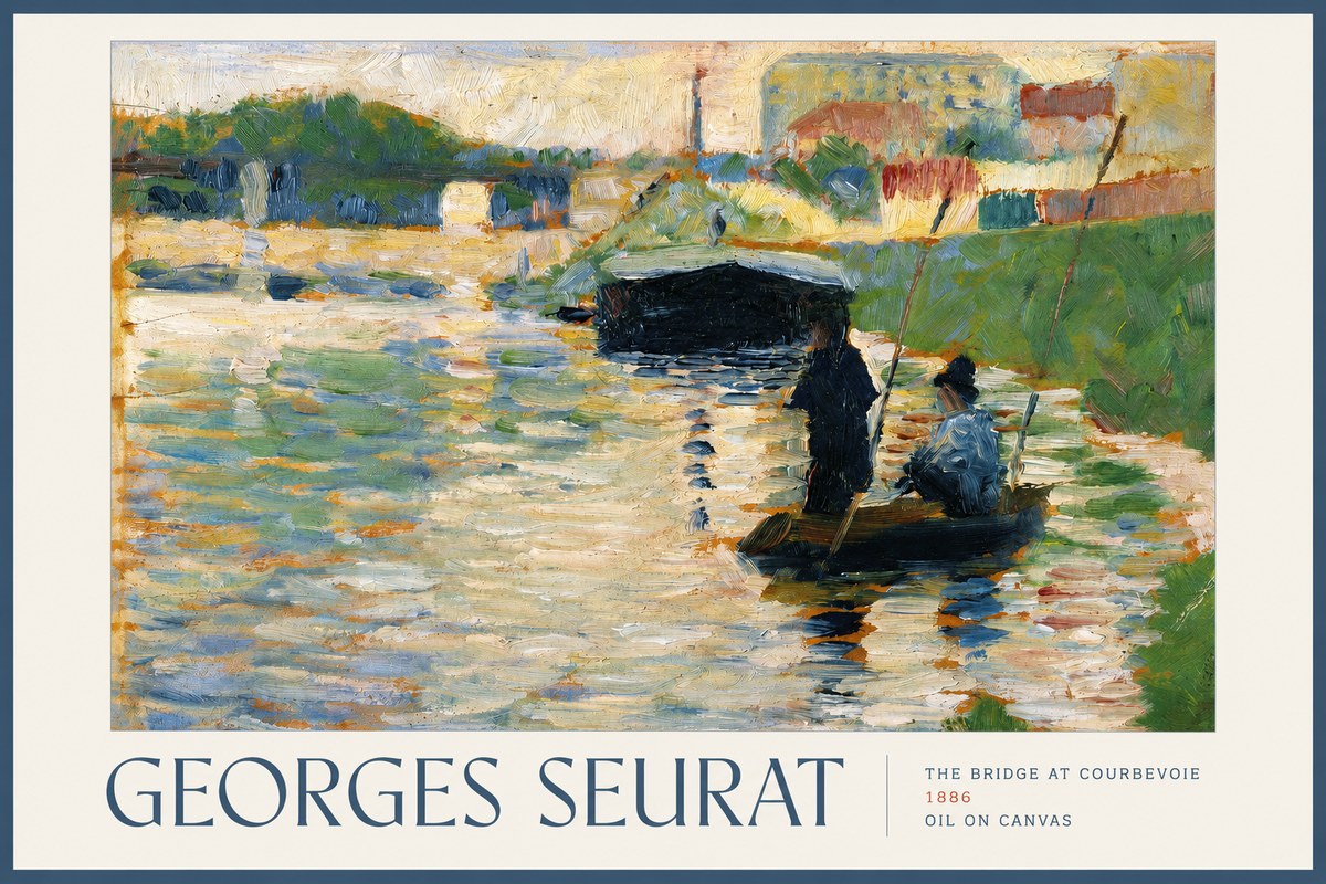Seurat The Bridge at Courbevoie No2 - Poszter