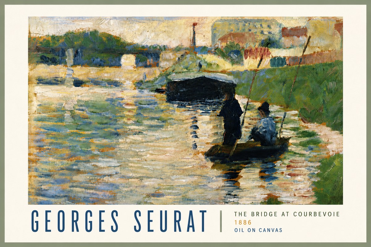 Seurat The Bridge at Courbevoie No5 - Poszter