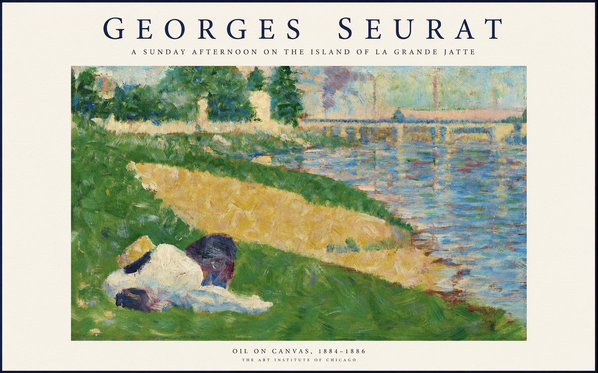 Seurat A Sunday Afternoon on the Island of La Grande Jatte II No1 - Poszter