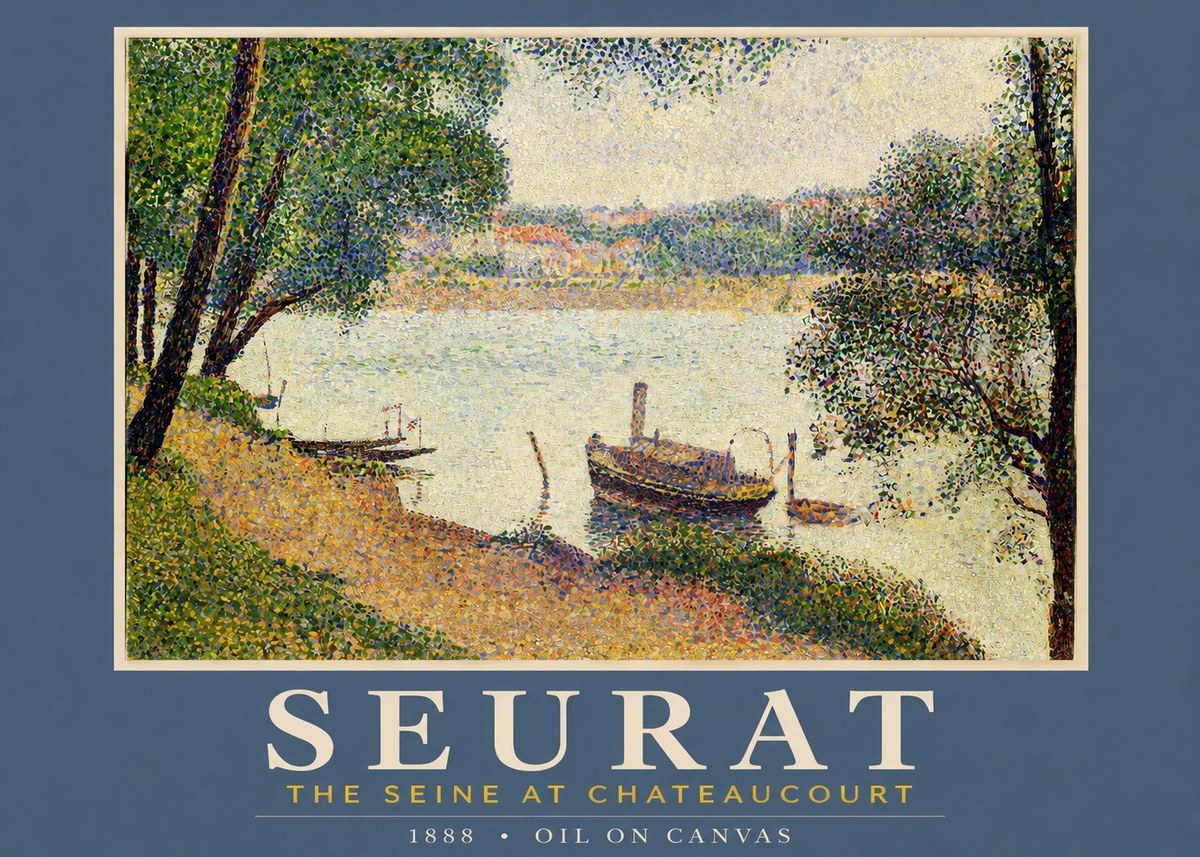 Seurat The Seine at Chateaucourt No2 - Poszter
