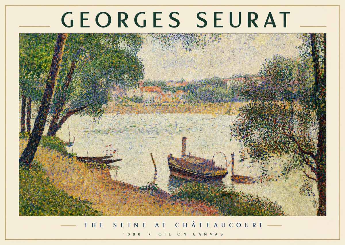 Seurat The Seine at Chateaucourt No4 - Poszter