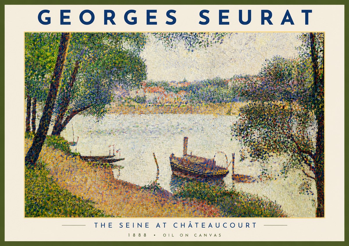 Seurat The Seine at Chateaucourt No6 - Poszter