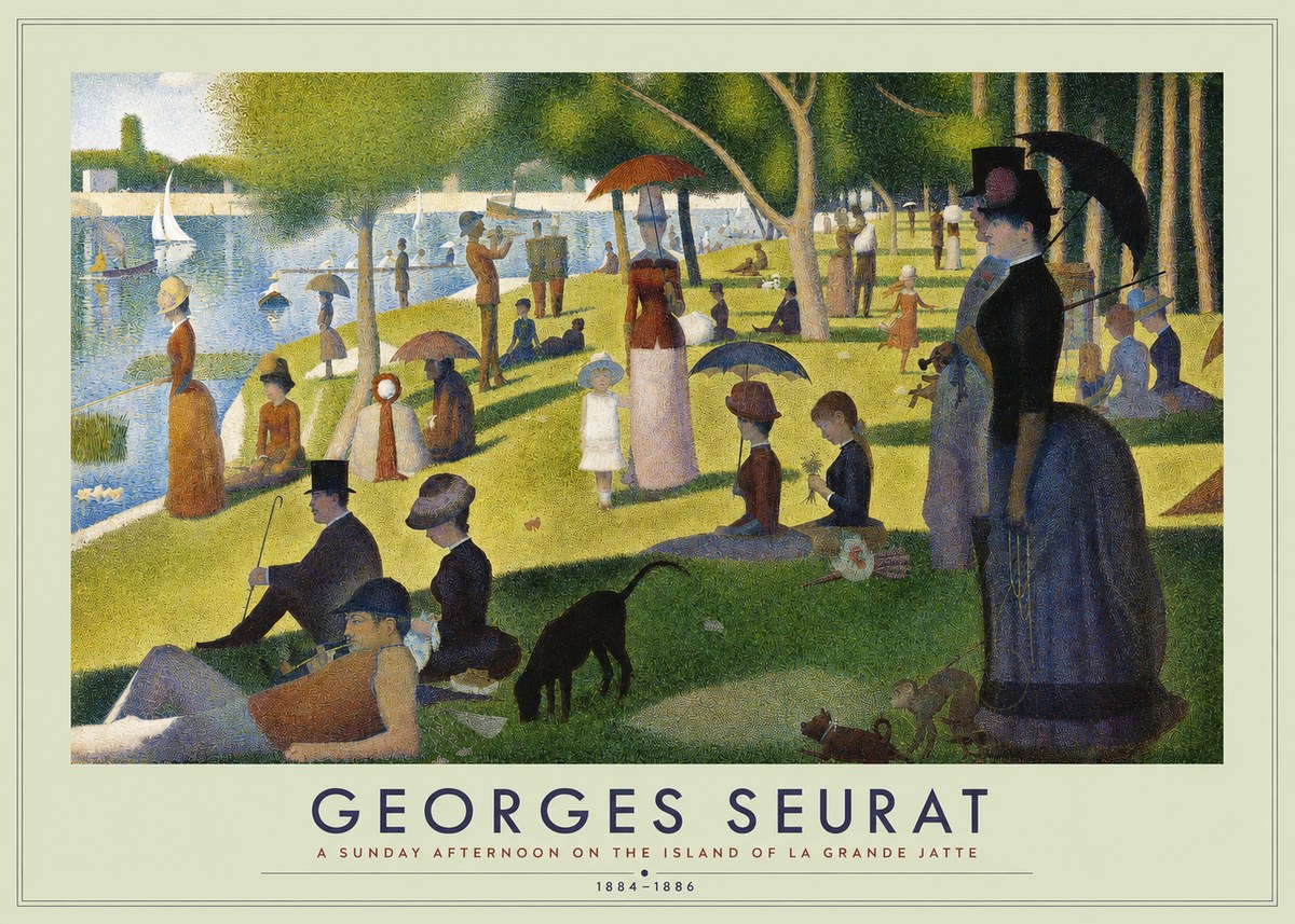 Seurat A Sunday Afternoon on the Island of La Grande Jatte III No2 - Poszter