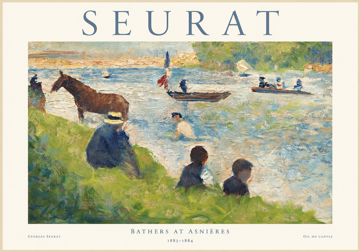 Seurat Bathers at Asnières II No1 - Poszter