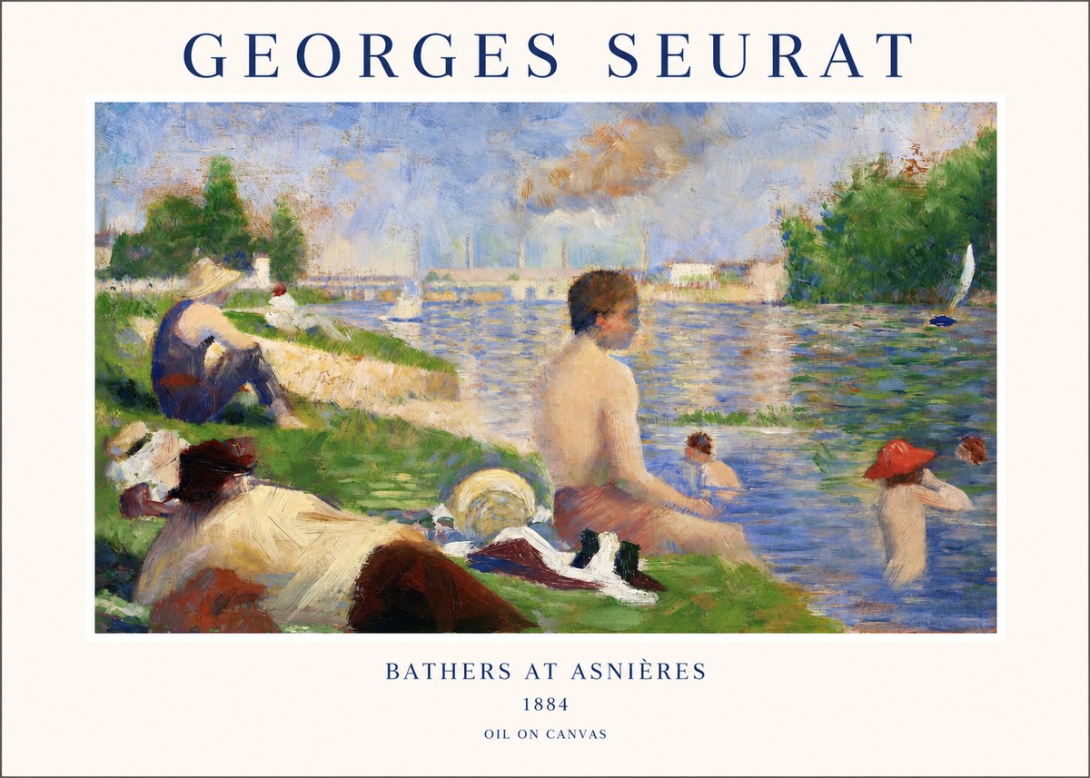 Seurat Bathers at Asnières III No1 - Poszter