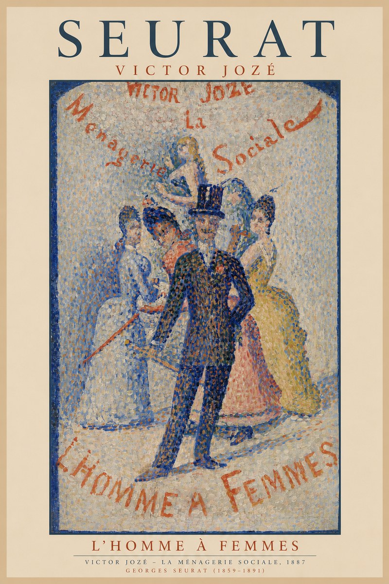 Seurat L'homme À Femmes No1 - Poszter
