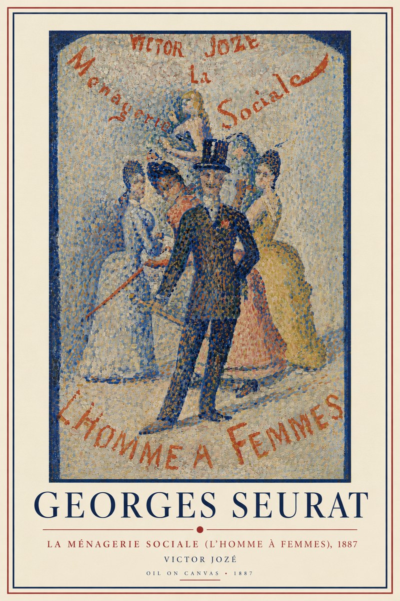 Seurat L'homme À Femmes No6 - Poszter