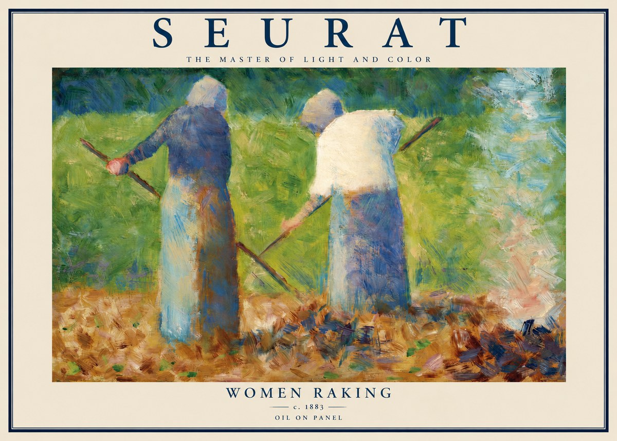 Seurat Women Raking No2 - Poszter