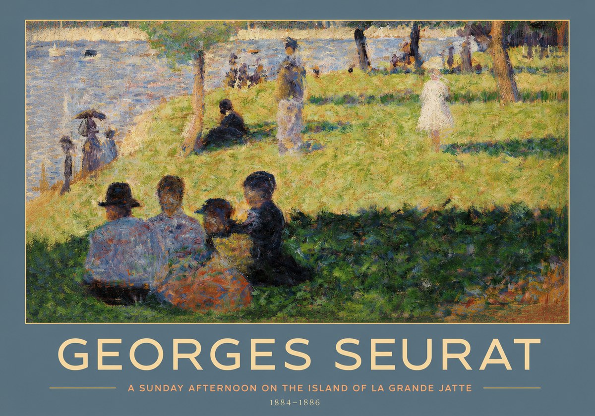 Seurat A Sunday Afternoon on the Island of La Grande Jatte IV No2 - Poszter