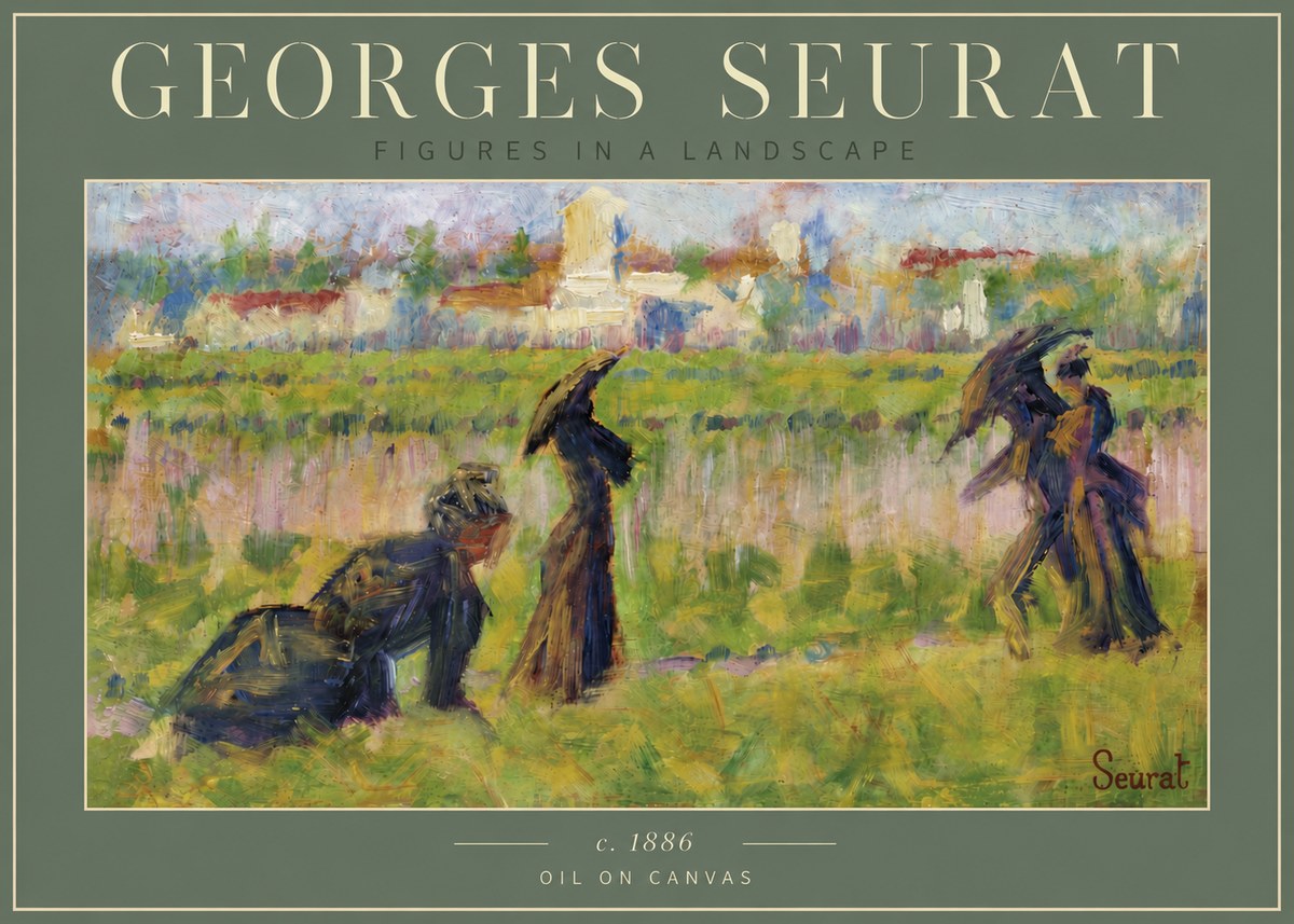 Seurat Figures in a Landscape No6 - Poszter