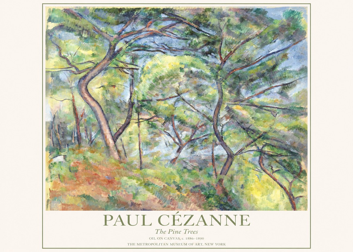 Paul Cézanne The Pine Trees No1 - Poszter