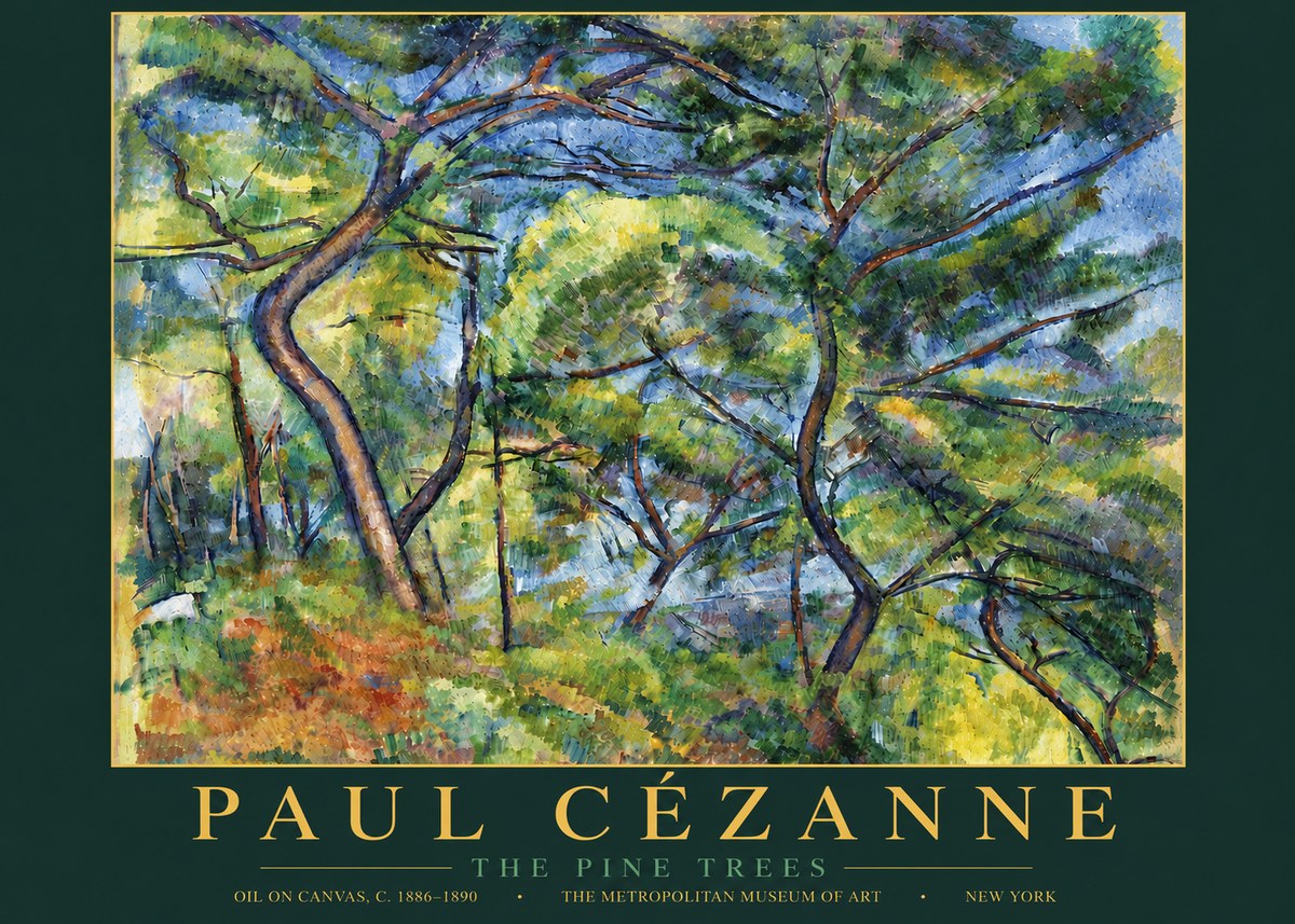 Paul Cézanne The Pine Trees No5 - Poszter