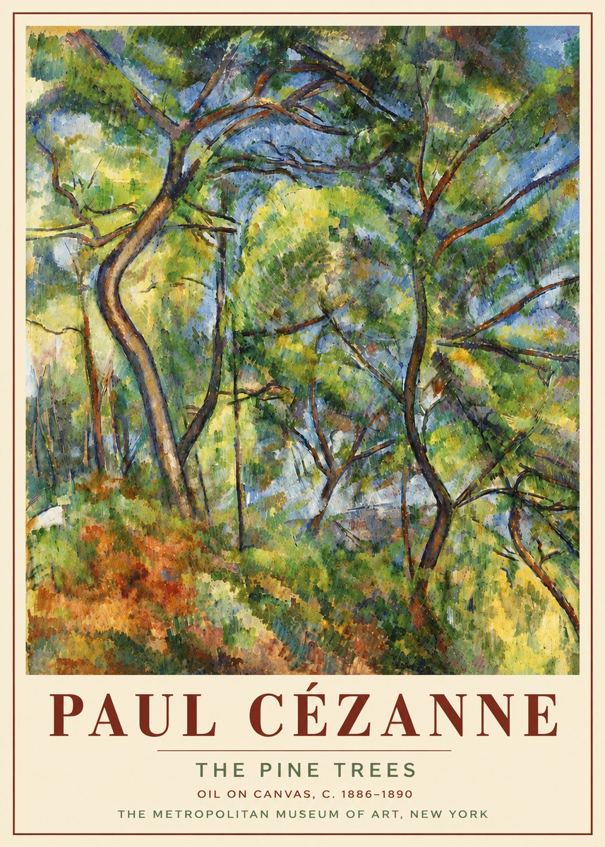 Paul Cézanne The Pine Trees No6 - Poszter