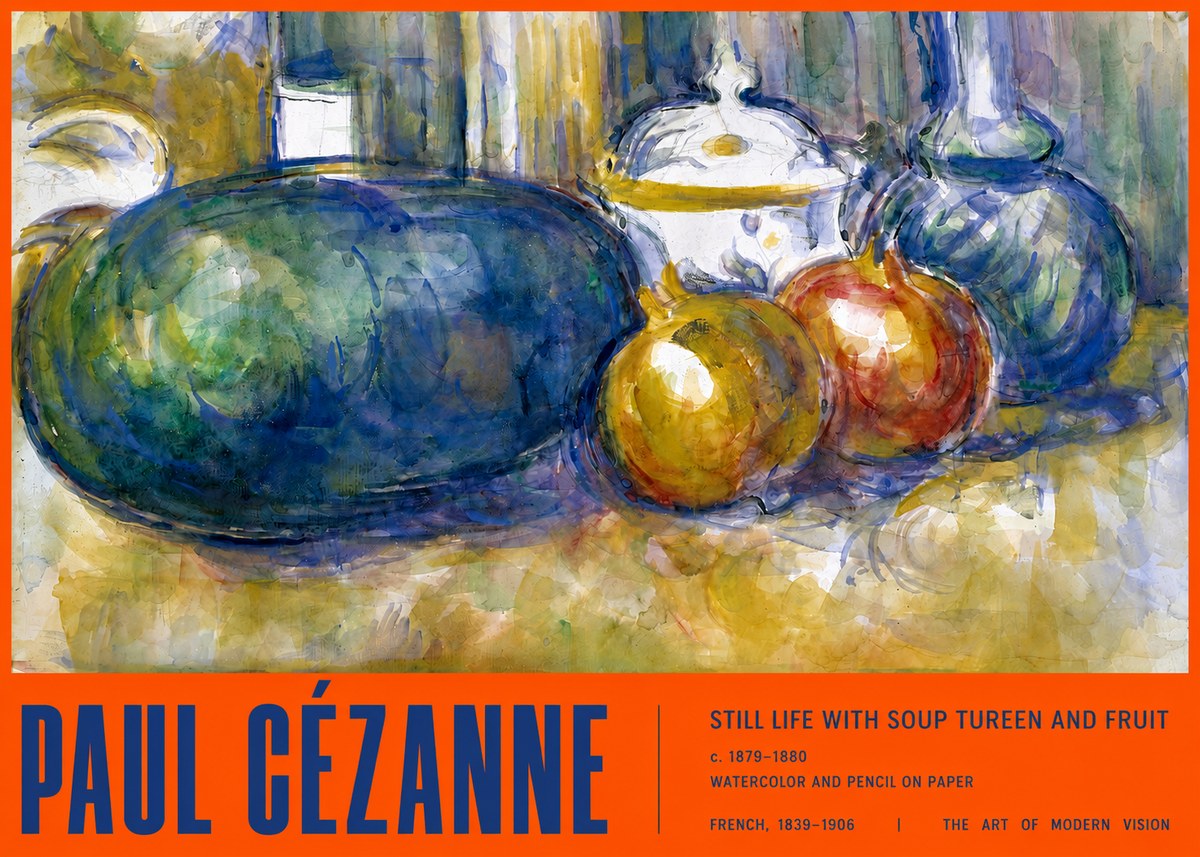 Paul Cézanne Still Life with Apples and Vessels No3 - Poszter