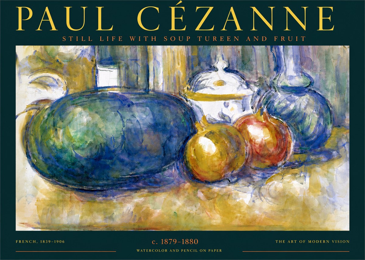 Paul Cézanne Still Life with Apples and Vessels No5 - Poszter