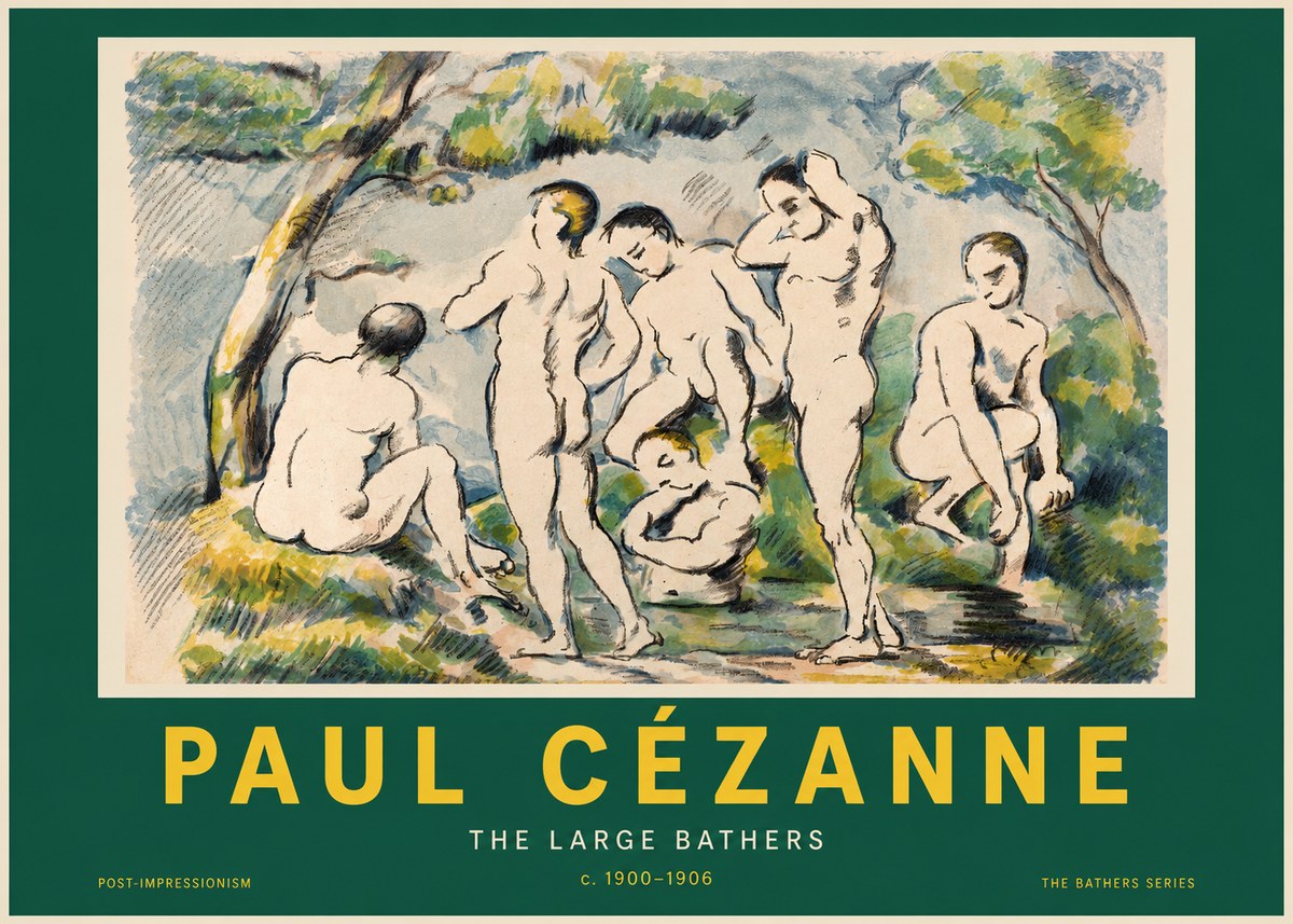 Paul Cézanne The Large Bathers I No2 - Poszter