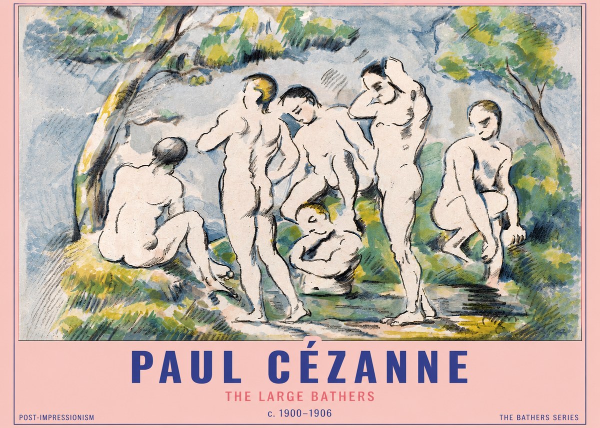 Paul Cézanne The Large Bathers I No3 - Poszter
