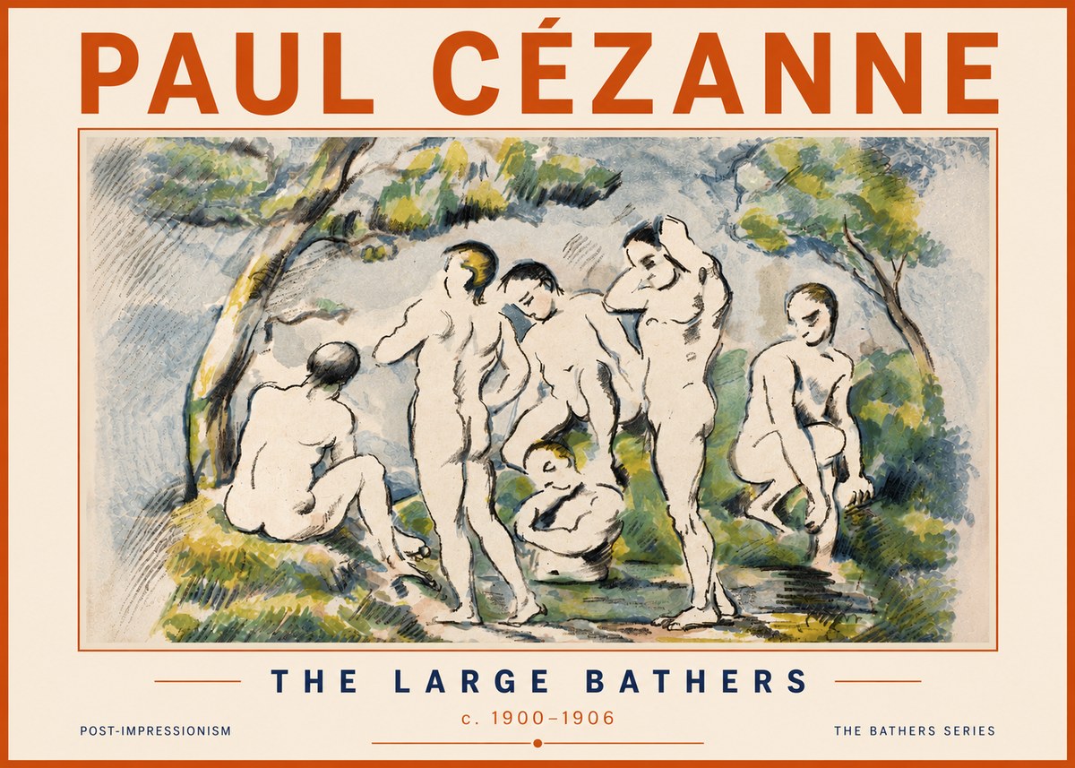 Paul Cézanne The Large Bathers I No6 - Poszter