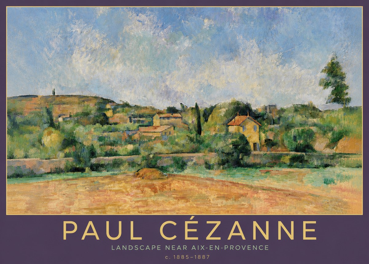 Paul Cézanne Landscape Near Aix-en-provence I No6 - Poszter