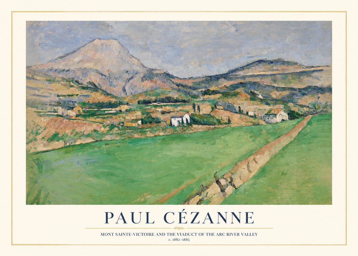Paul Cézanne Mont Sainte-victoire and the Viaduct of the Arc River Valley No1 - Poszter