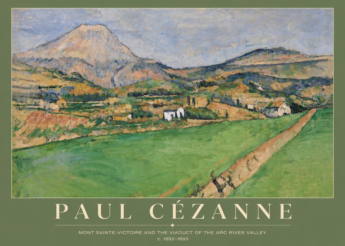 Paul Cézanne Mont Sainte-victoire and the Viaduct of the Arc River Valley No5 - Poszter
