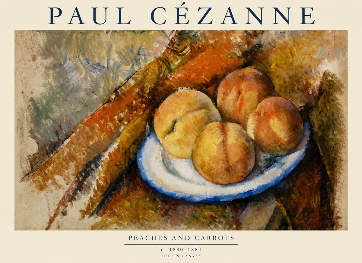 Paul Cézanne Peaches and Carrots No1 - Poszter