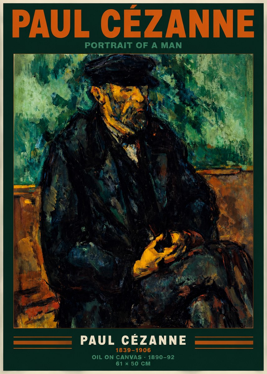 Paul Cézanne Portrait of a Man I No2 - Poszter