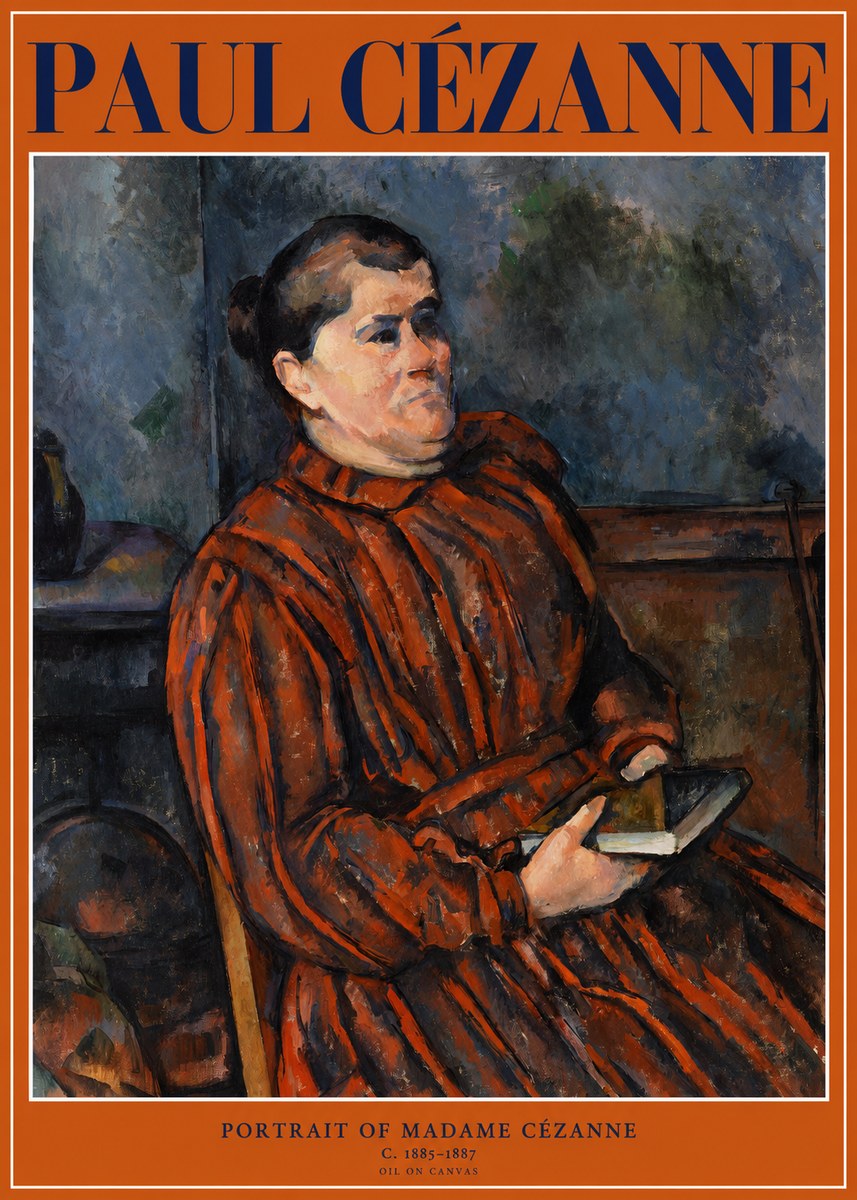 Paul Cézanne Portrait of Madame Cézanne I No1 - Poszter