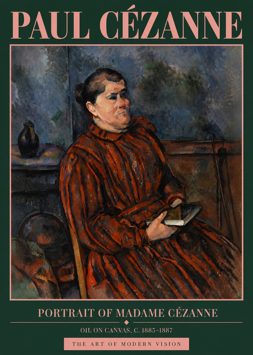 Paul Cézanne Portrait of Madame Cézanne I No4 - Poszter