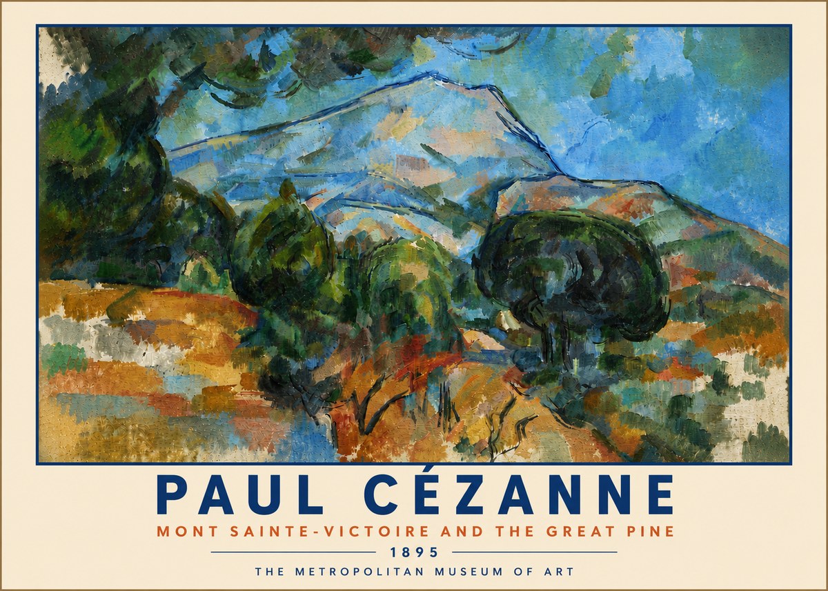 Paul Cézanne Mont Sainte-victoire and the Great Pine No6 - Poszter