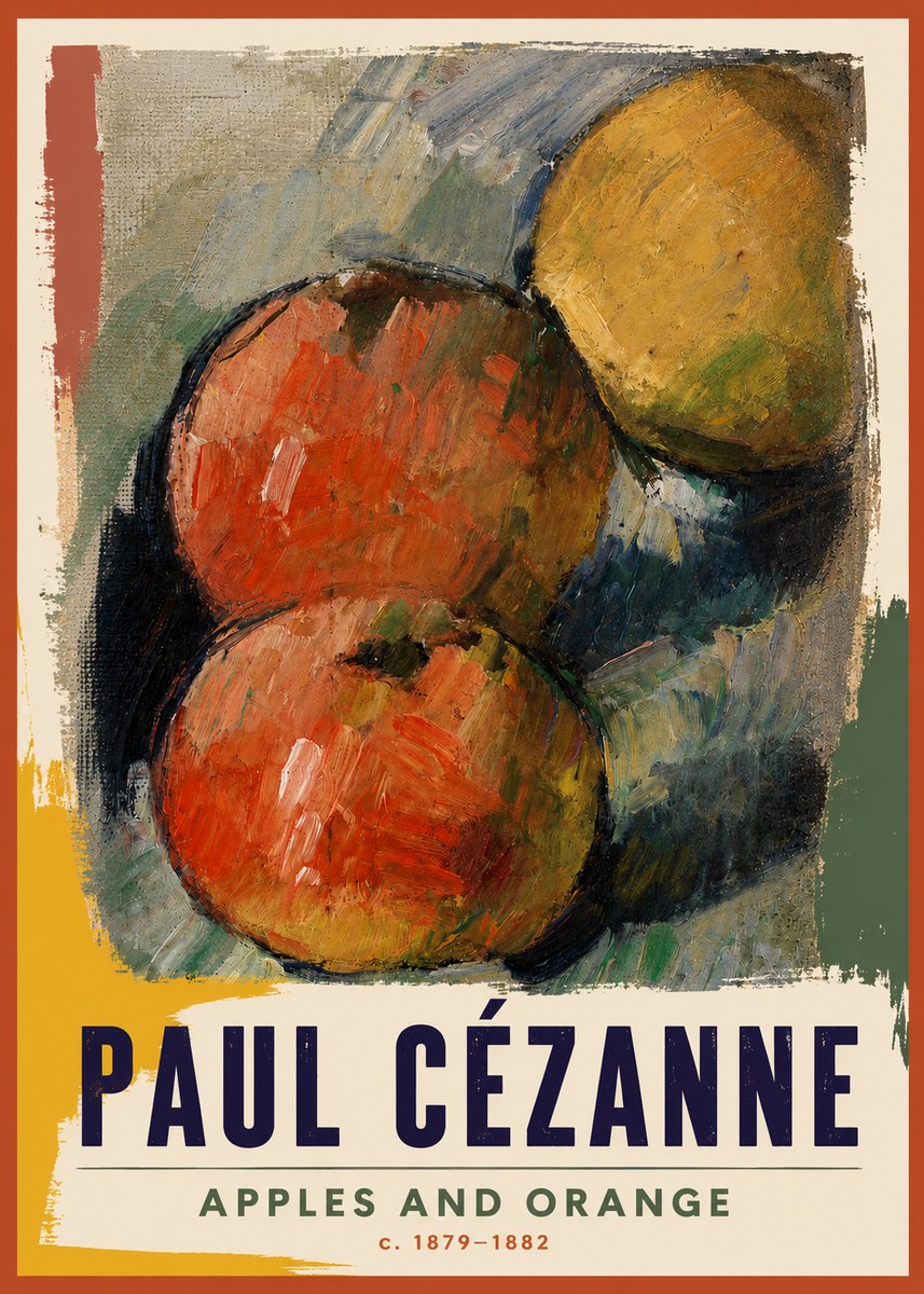 Paul Cézanne Apples and Orange No4 - Poszter