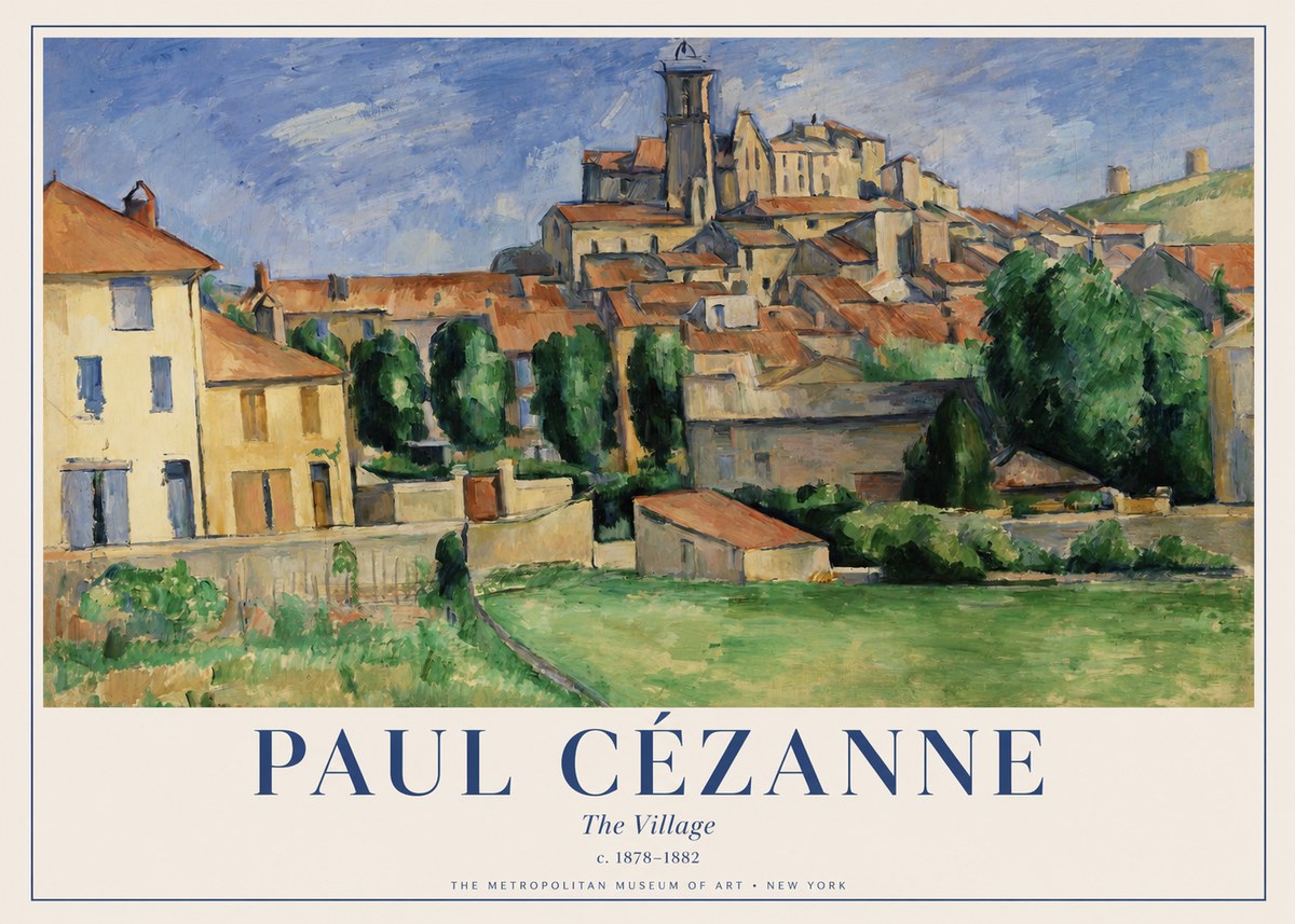 Paul Cézanne The Village I No1 - Poszter